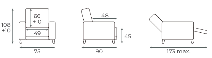 croquis sillon relax capri